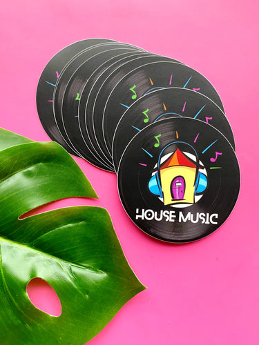 House Music Vinyl Sticker 3 inches