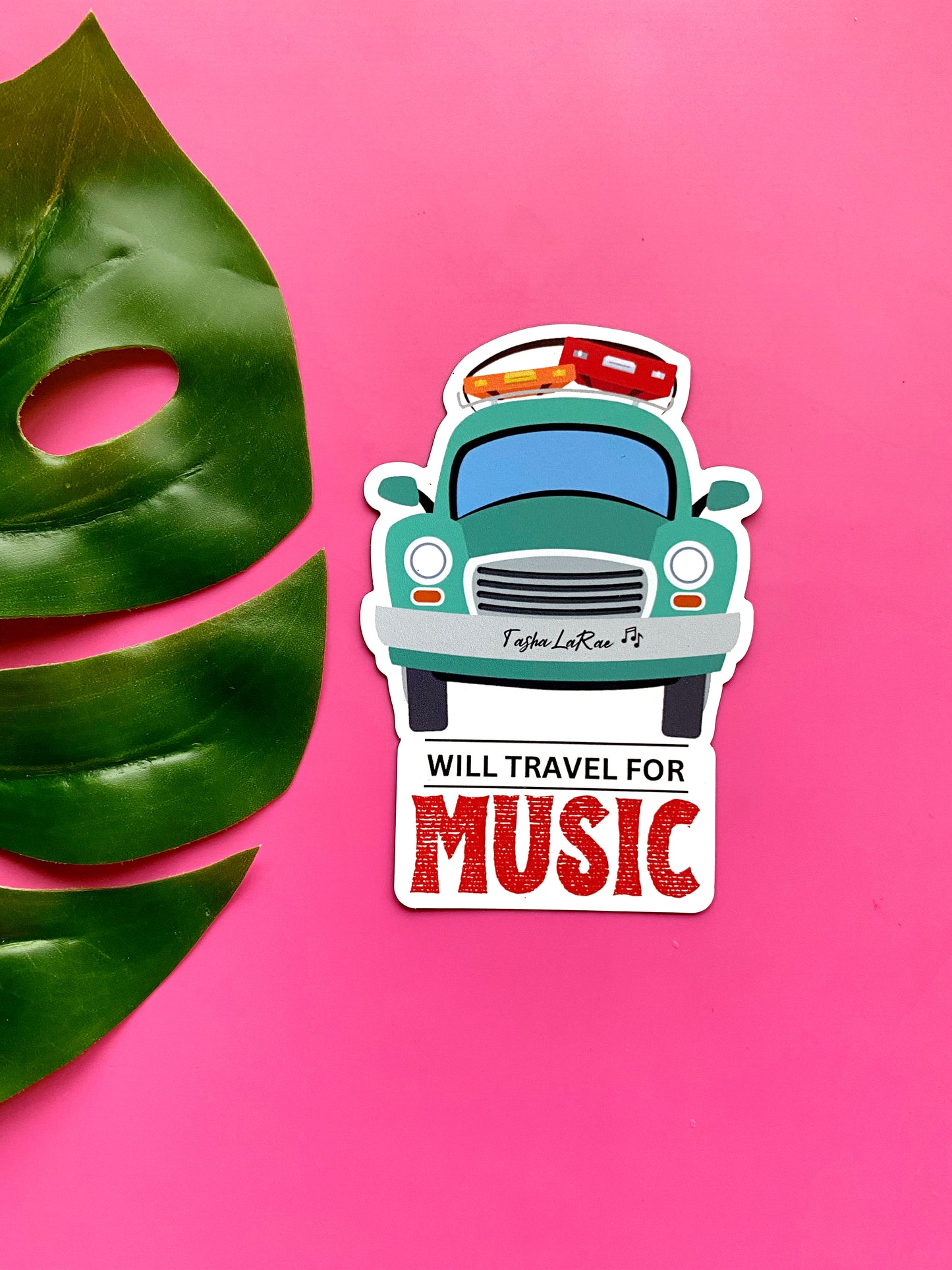 Will Travel for Music Car Magnet