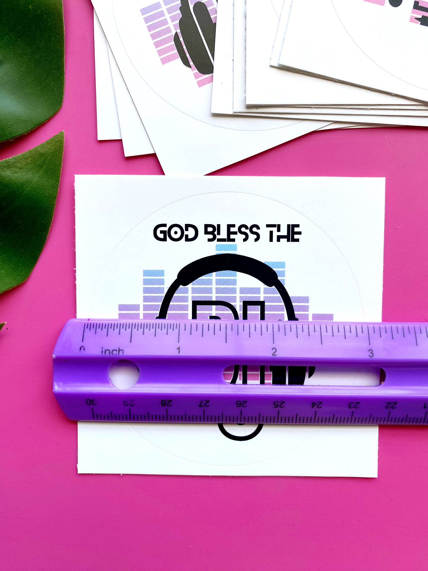 God Bless the DJ Vinyl Sticker 3 inches (Circle)