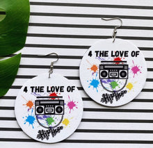 For the Love of Hip Hop Wood Earrings