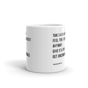Get Uncomfortable White glossy mug 11 oz